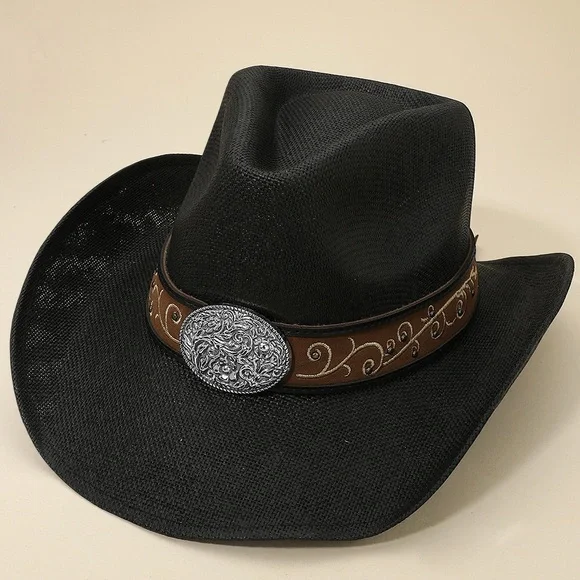 Accessories | Metal Steer Head Emblem Studded Leather Band  display picture 3
